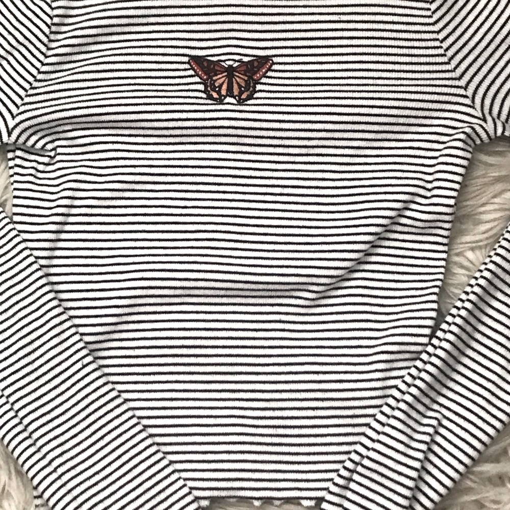 Hollister butterfly striped shirt